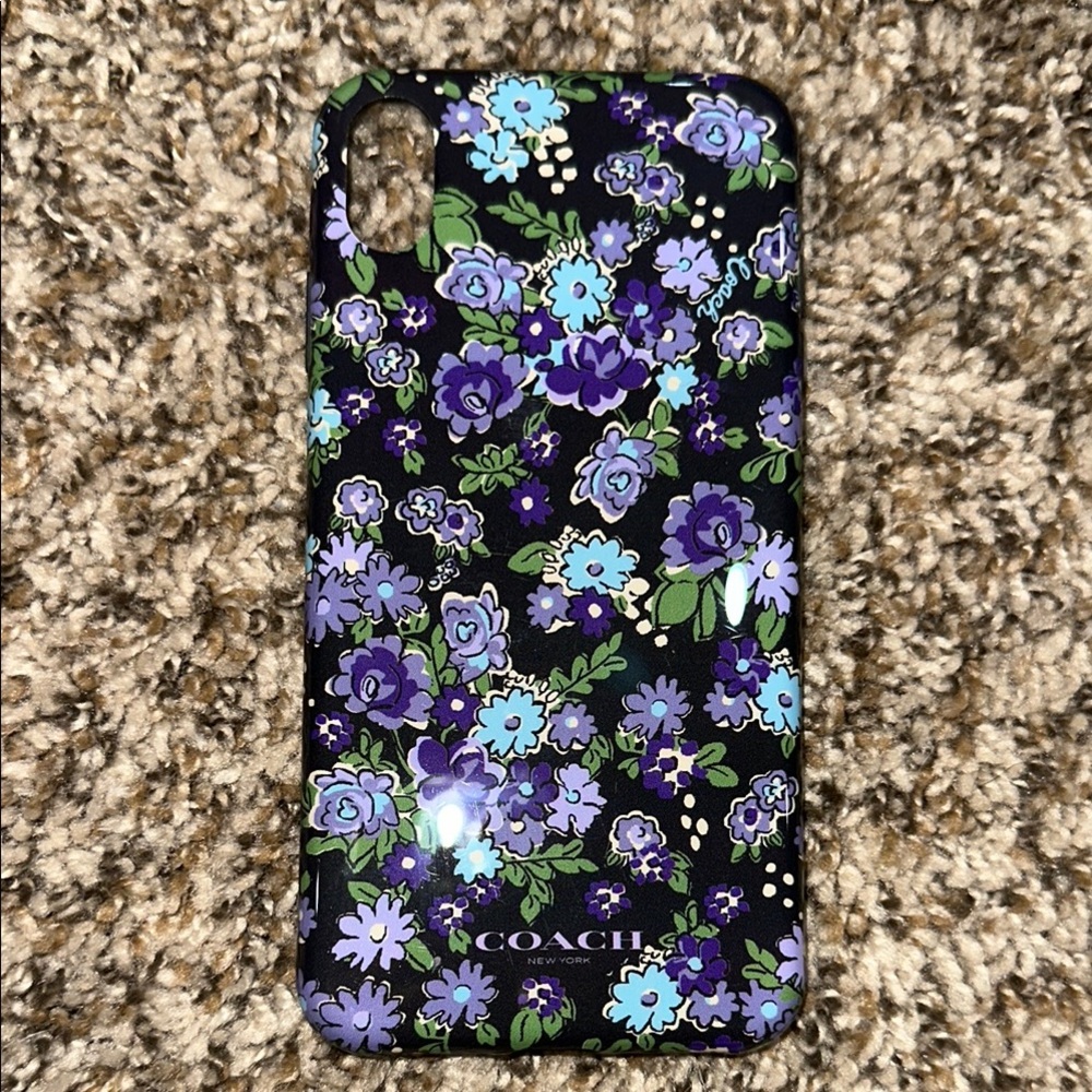 Coach Floral Phone Case - Purple and Blue